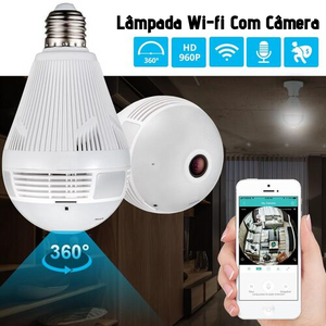 LÂMPADA WIFI COM CÂMARA DE SEGURANÇA